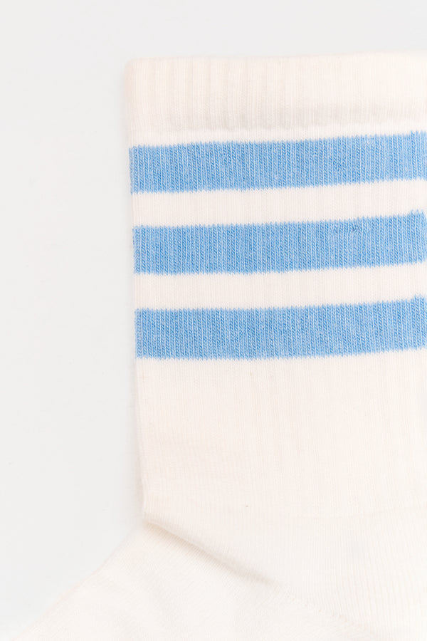Pack of Three Kaiia Contrast Stripe Socks Black, Blue & Green