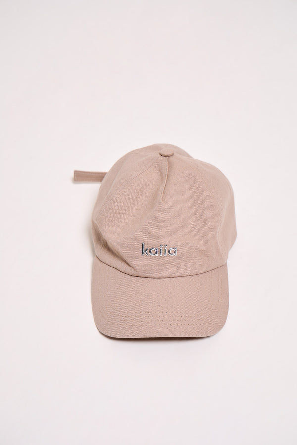 Kaiia Chrome Logo Cap Grey Taupe
