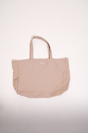 Kaiia Chrome Logo Tote Bag Grey Taupe