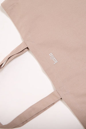 Kaiia Chrome Logo Tote Bag Grey Taupe
