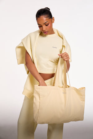 Kaiia Chrome Logo Tote Bag Lemon