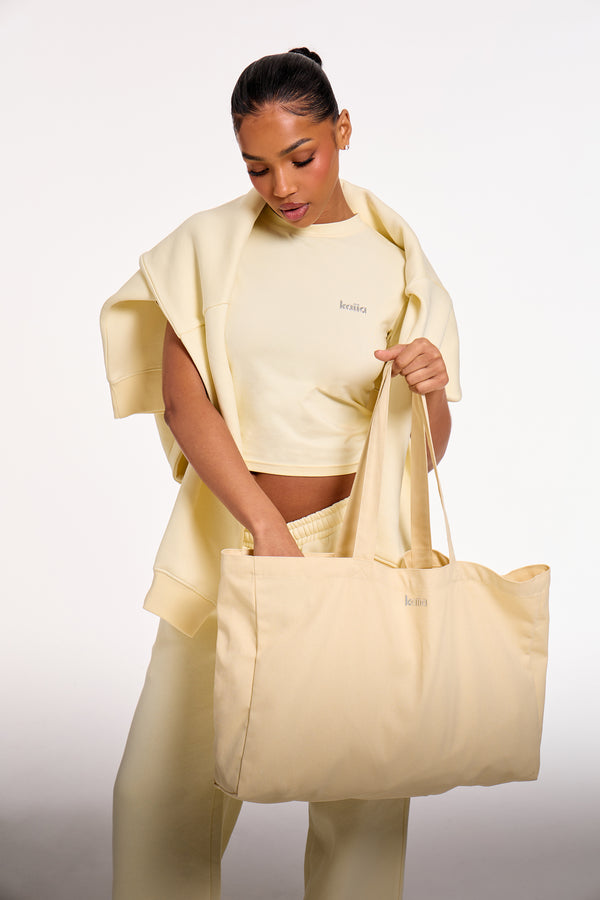Kaiia Chrome Logo Tote Bag Lemon