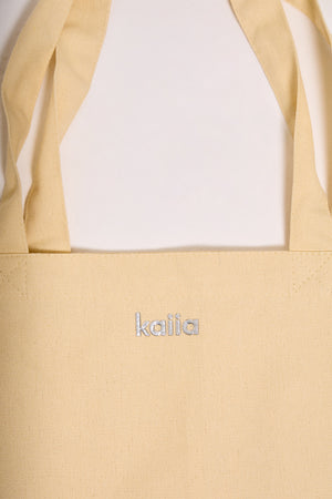 Kaiia Chrome Logo Tote Bag Lemon