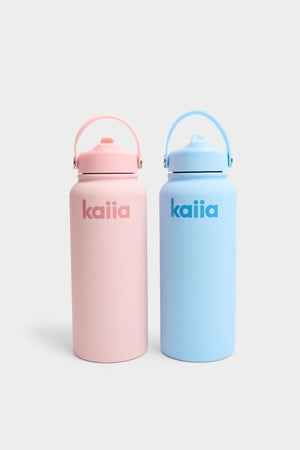 Kaiia Flip Straw 950ML Bottle Baby Pink