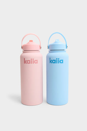 Kaiia Flip Straw 950ML Bottle Baby Blue
