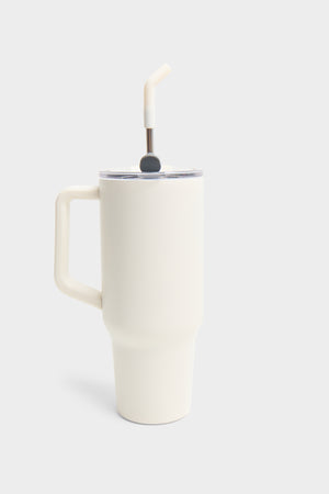 Kaiia 1.2 Litre Straw Bottle Cream