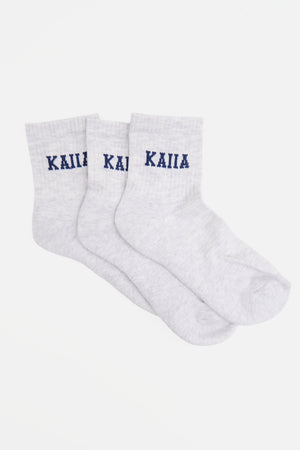 Pack of Three Kaiia Logo Socks Navy