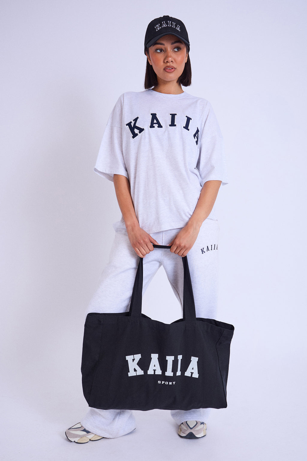 Kaiia Sport Tote Bag Black White