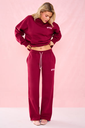 Kaiia Bubble Graphic Oversized Hoodie Raspberry Jelly