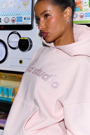 Kaiia Studio Diamante Oversized Hoodie Shell Pink