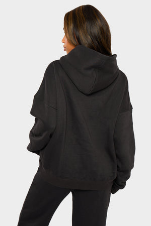 Kaiia KTL Logo Oversized Hoodie Black on Black
