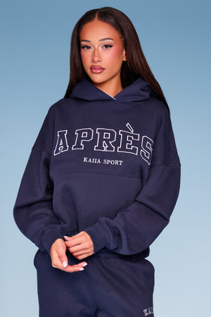 Kaiia Apres Oversized Hoodie Navy