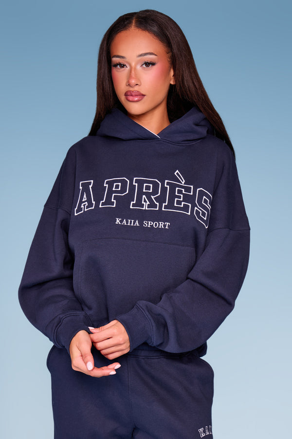 Kaiia Apres Oversized Hoodie Navy