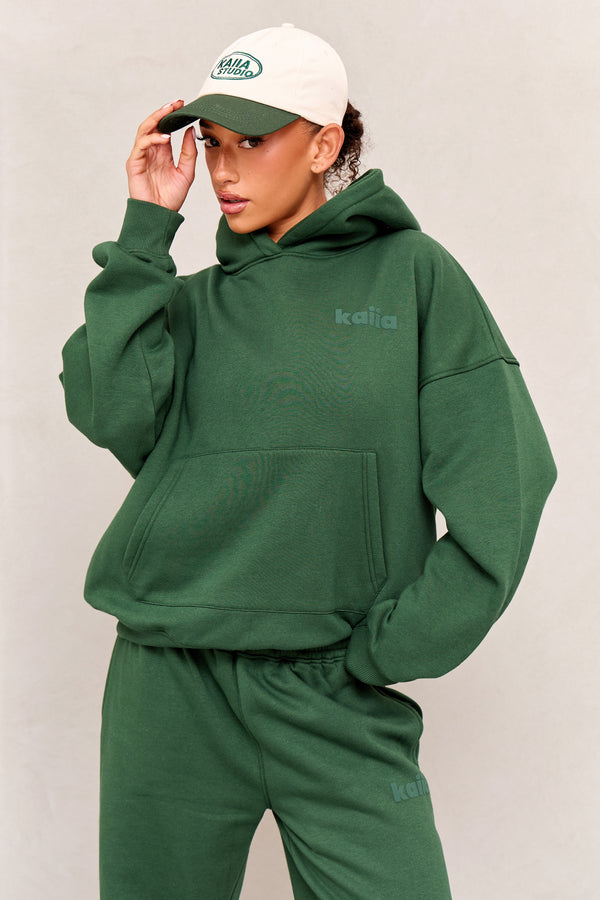 Kaiia Studio Oversized Hoodie Dark Green