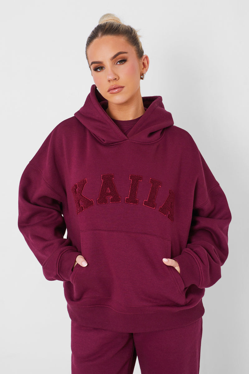 Dark burgundy hoodie on sale