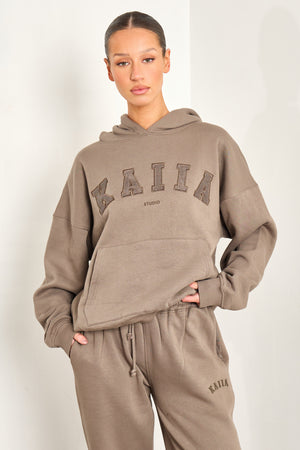 Kaiia Studio Oversized Hoodie Grey Taupe