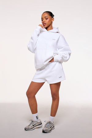 Kaiia Chrome Logo Oversized Hoodie White
