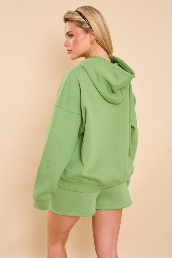 Kaiia Bubble Studio Oversized Hoodie Matcha Latte