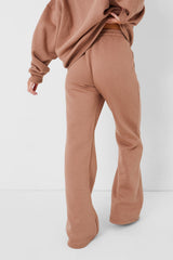 Kaiia Wide Leg Sweat Pants in Caramel
