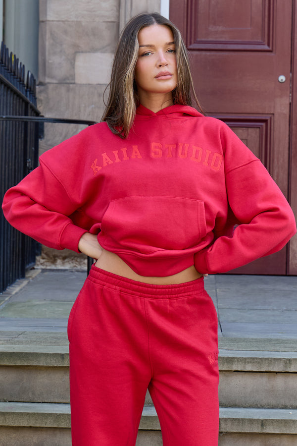 Kaiia Studio Oversized Hoodie Red
