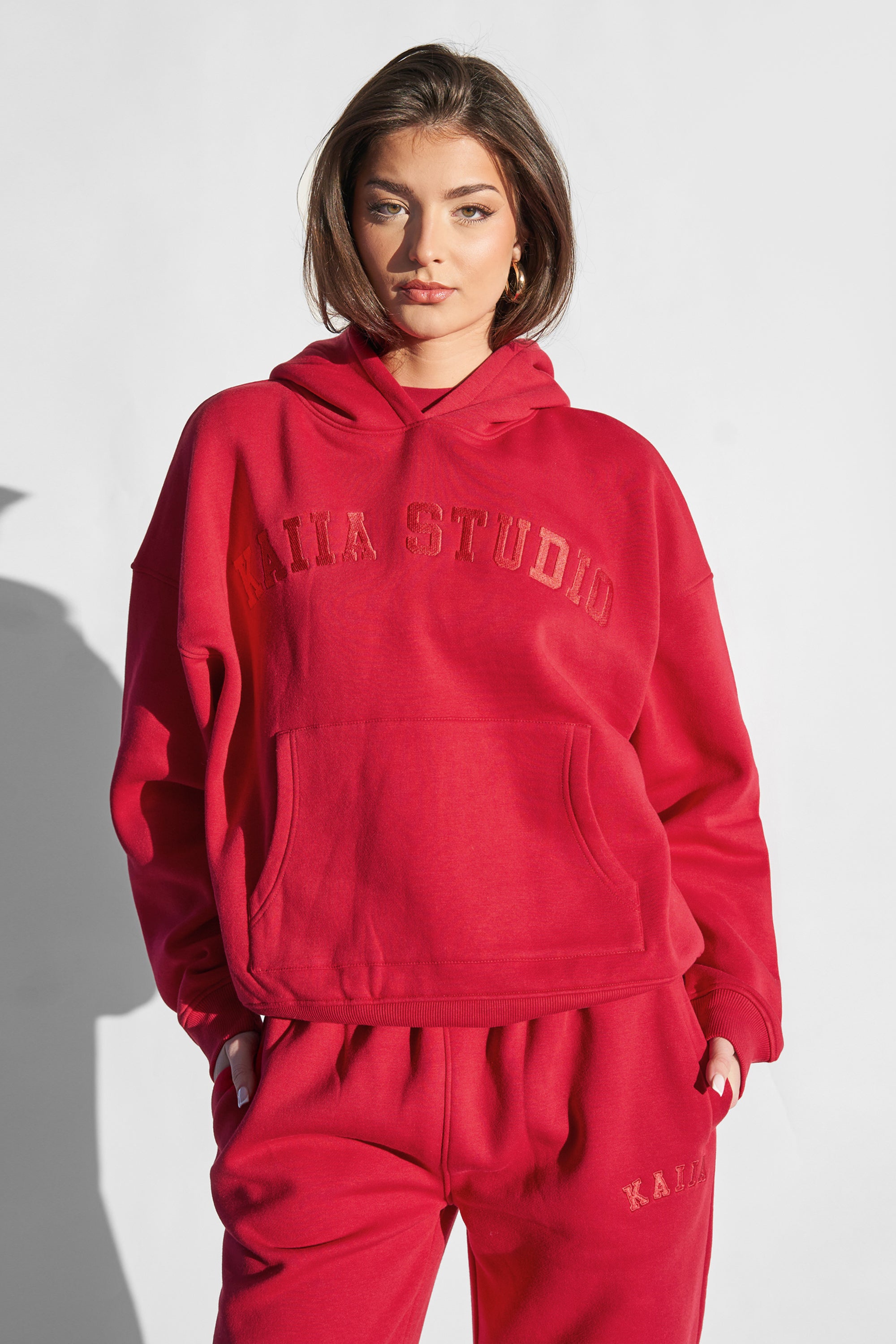 Kaiia Studio Oversized Hoodie Red