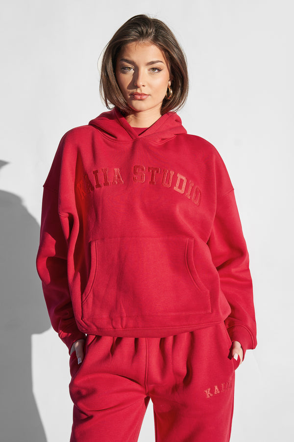 Kaiia Studio Oversized Hoodie Red