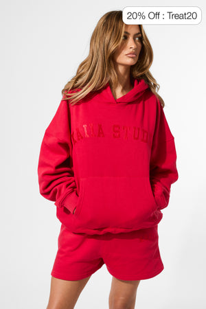 Kaiia Studio Oversized Hoodie Red