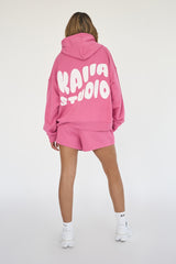 Kaiia Studio Bubble Logo Oversized Hoodie Pink
