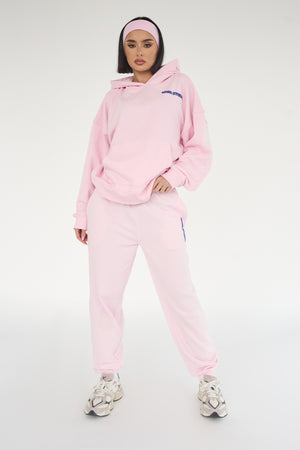 Kaiia Studio Bubble Logo Oversized Hoodie Baby Pink & Blue