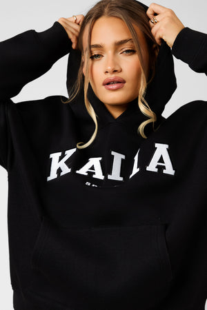 Kaiia Sport Oversized Hoodie Black & White