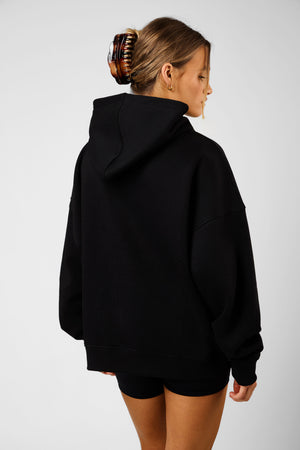 Kaiia Sport Oversized Hoodie Black & White