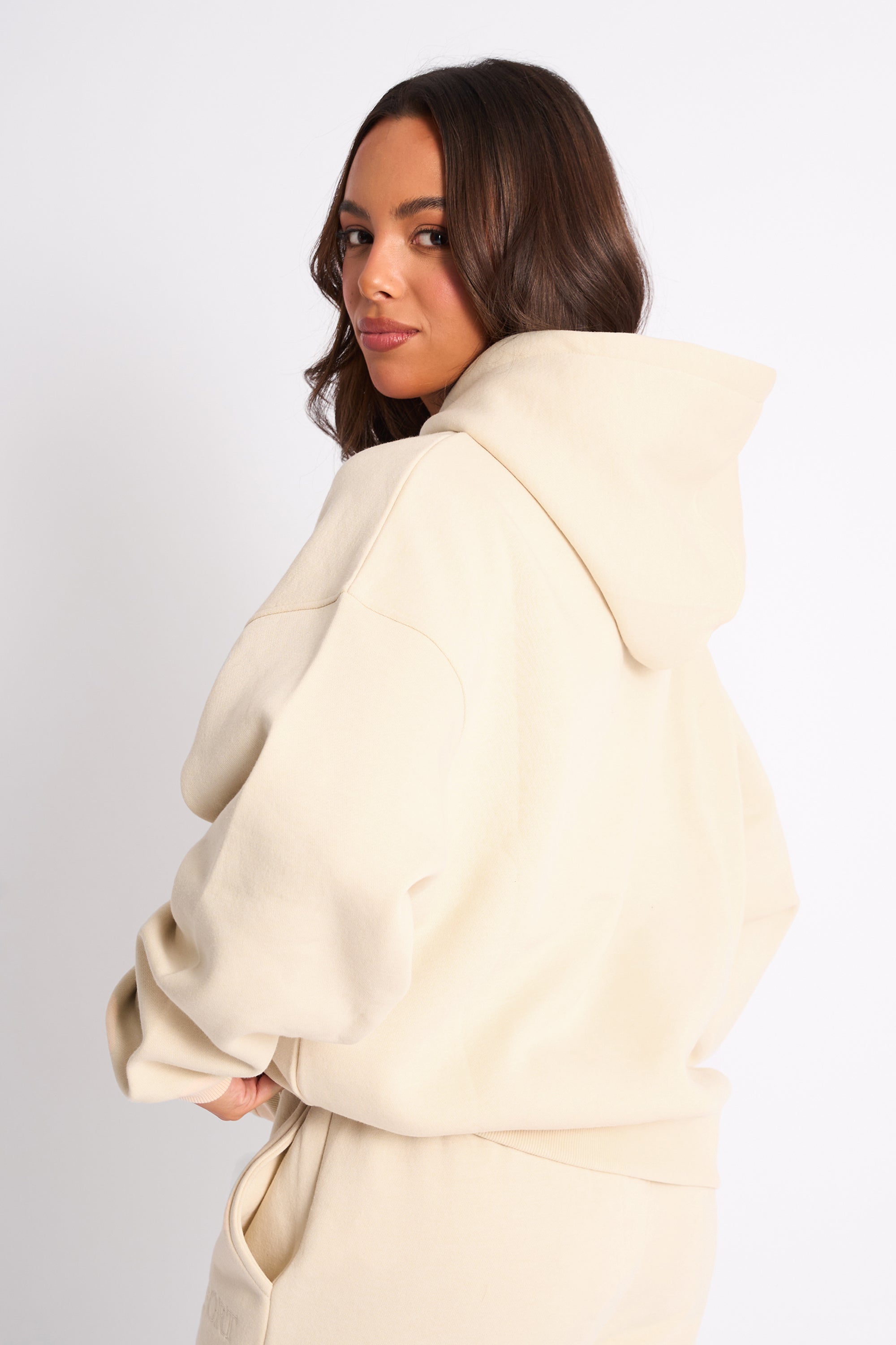 Kaiia Sport Oversized Hoodie Buttercream