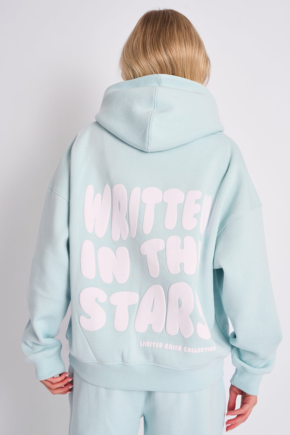 Kaiia Star Graphic Oversized Hoodie Mint