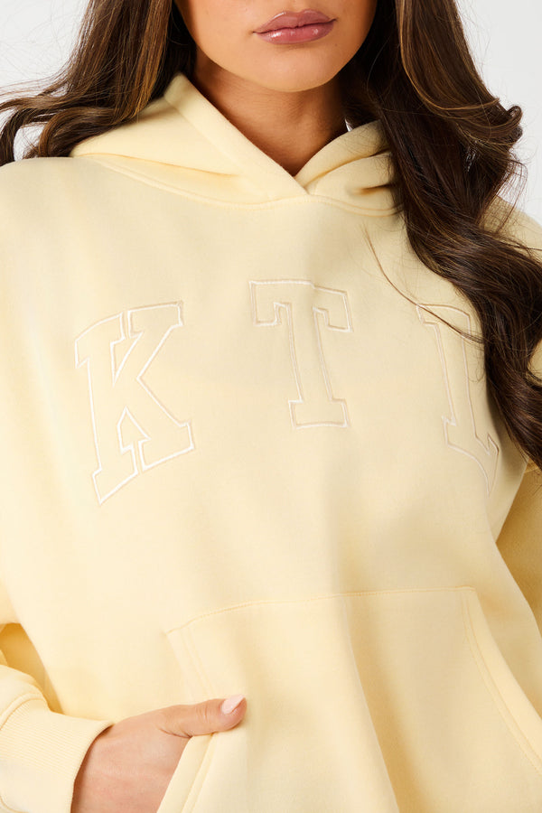 Kaiia KTL Logo Oversized Hoodie Lemon Frosting