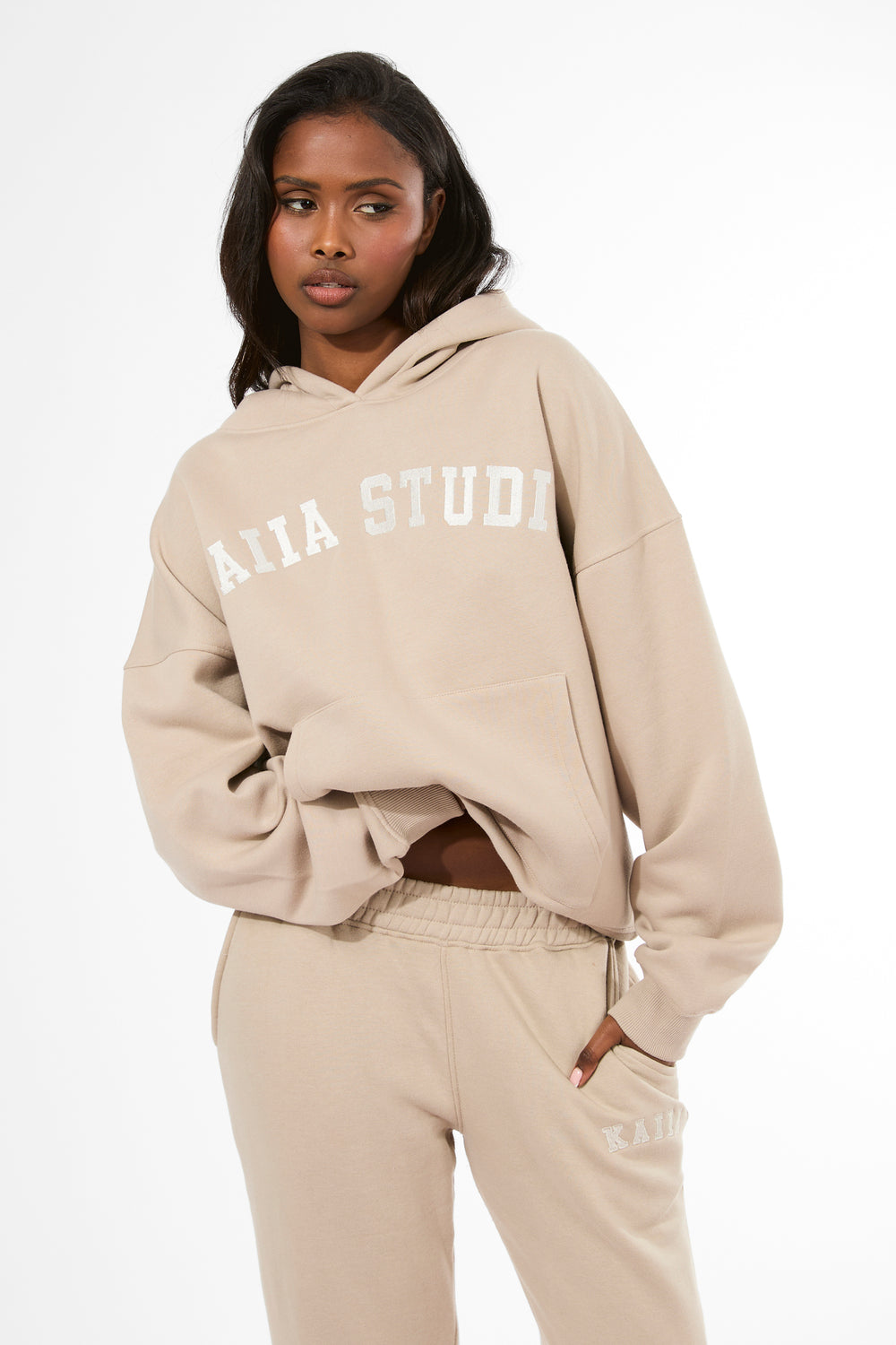 Kaiia Studio Oversized Hoodie Stone
