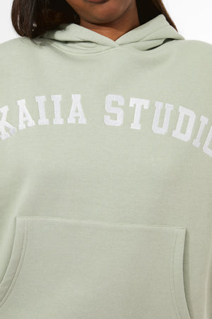 Kaiia Studio Oversized Hoodie Sage & White
