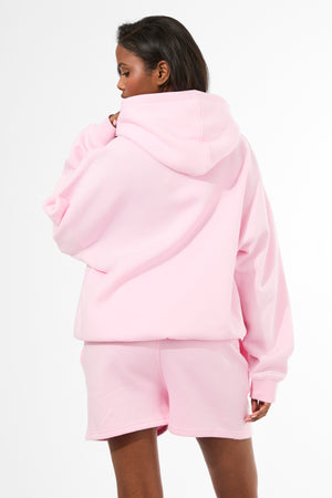 Kaiia Studio Oversized Hoodie Pink & White