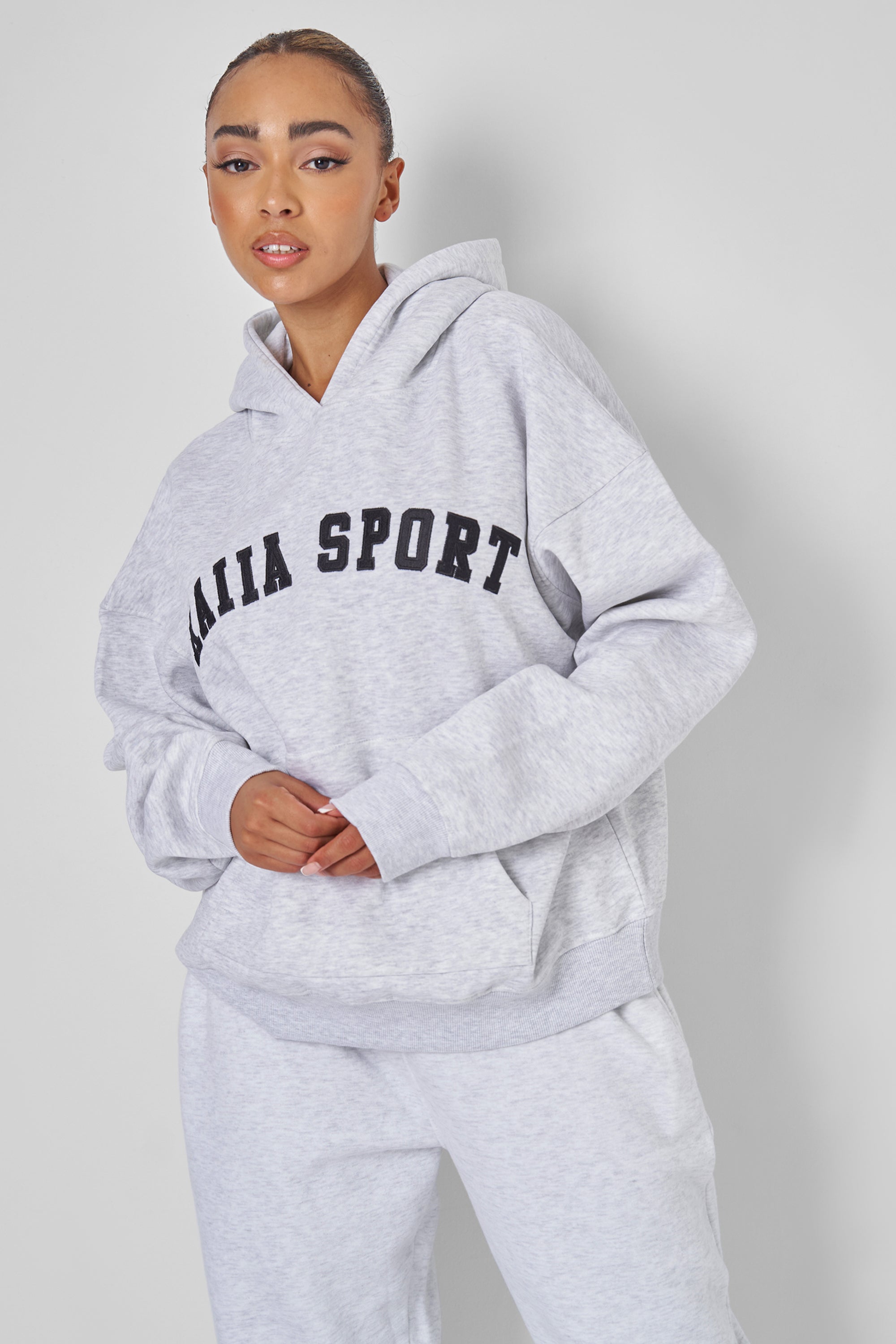 KAIIA SPORT OVERSIZED HOODIE OATMEAL MARL Kaiia