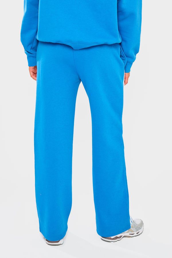 Kaiia Logo Stripe Detail Wide Leg Joggers Electric Blue