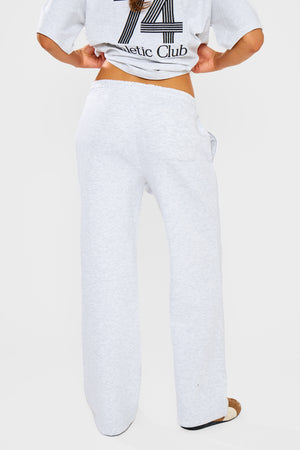 Kaiia Wide Leg Joggers Grey Marl & Black