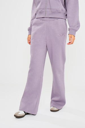 Kaiia Embossed Bubble Logo Flared Joggers Dusk