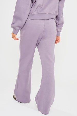 Kaiia Embossed Bubble Logo Flared Joggers Dusk