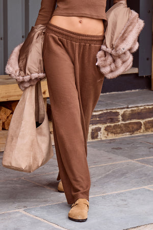 Kaiia Supersoft Wide Leg Trousers Coffee
