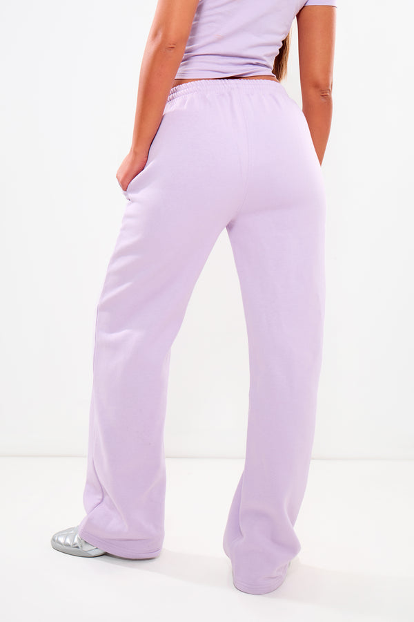Kaiia Wide Leg Joggers Lilac & Pink
