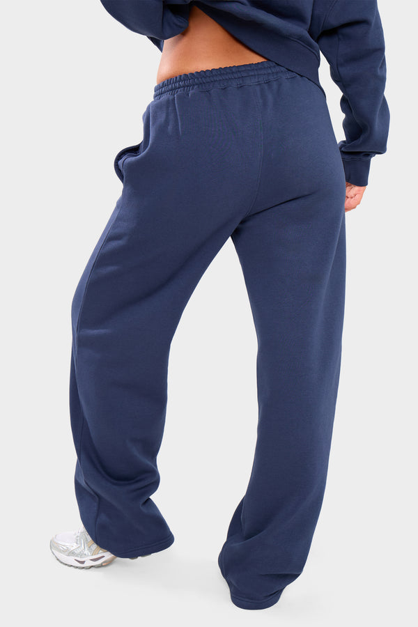 Kaiia Logo Wide Leg Joggers Deep Blue