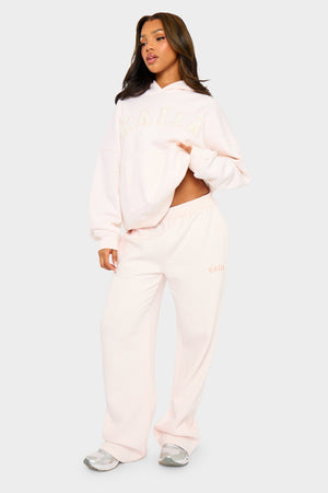 Kaiia Slogan Oversized Hoodie Shell Pink