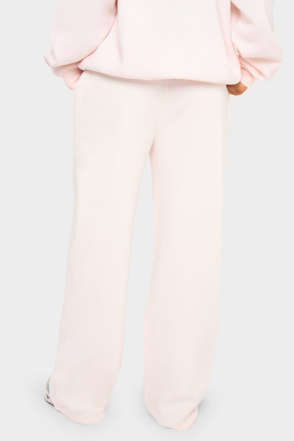 Kaiia Slogan Wide Leg Joggers Shell Pink
