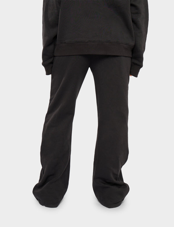 Kaiia KTL Logo Wide Leg Joggers Black on Black
