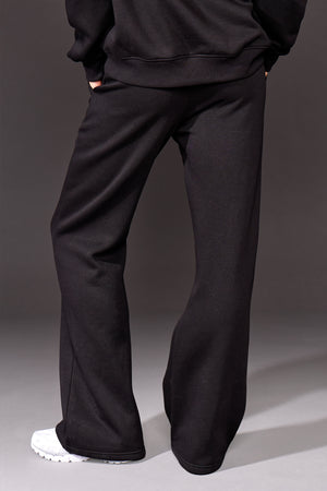 Kaiia Slogan Flared Joggers Black & Silver