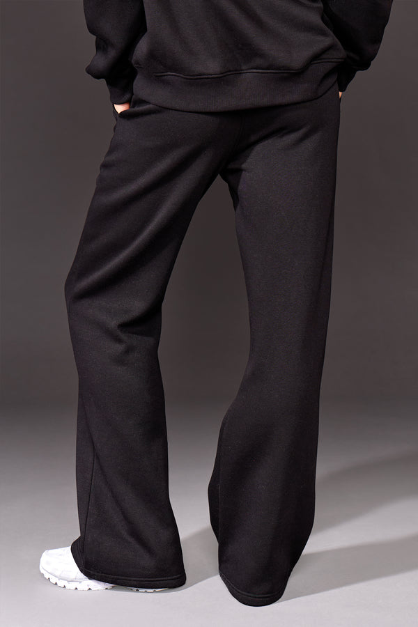 Kaiia Slogan Flared Joggers Black & Silver